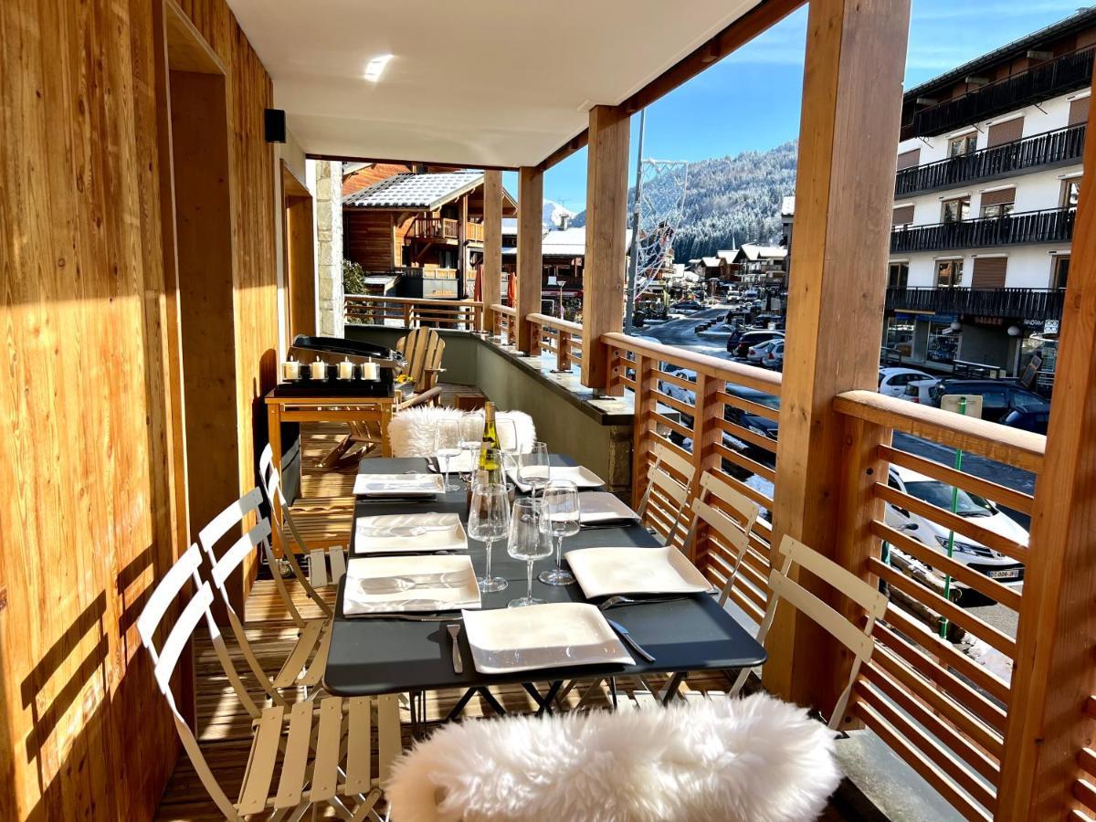 Appartement De Standing Plein Centre Station, 50M Des Pistes Les Gets Buitenkant foto